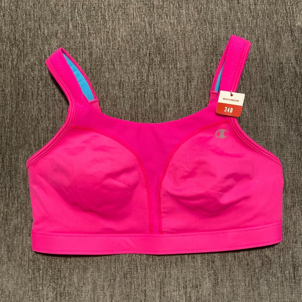 SOLD - Champion Spot Comfort Full Support Bra - 34D - Pinksicle - Picture 1 of 5